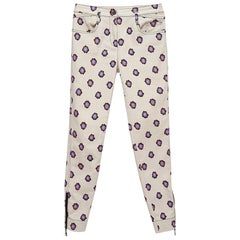 Louis Vuitton Off-White Printed Denim Skinny Jeans S Waist 27"