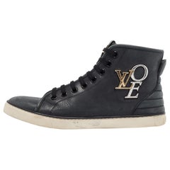 Louis Vuitton Green Nubuck Leather Punchy High Top Sneakers Size 39