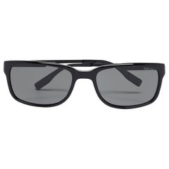 TUMI Black Polarized ZR3 Square Sunglasses