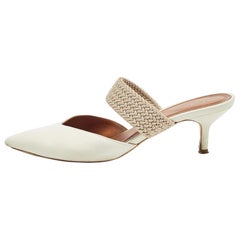 Malone Souliers Mules in pelle bianca taglia 38,5