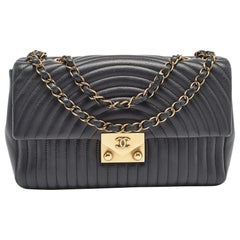 Chanel Black Quilted Leather Medium Pagoda Flap Bag