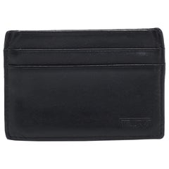 TUMI Porte-cartes en cuir noir