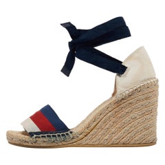 Gucci - Sandales espadrilles Lilibeth en toile tricolore, taille 37