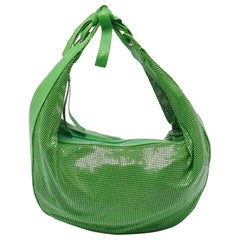 Chloe Green Metal Mesh and Leather Chainmail Hobo