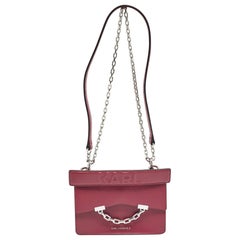 Karl Lagerfeld sac à poignée sept en cuir bordeaux K/Karl