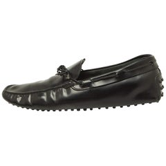Tod's - Mocassins en cuir noir avec nœud Taille 47