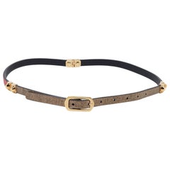 Cinturón Balenciaga Tri Color Cuero Hebilla B 80CM