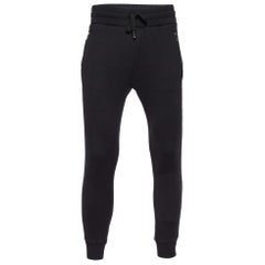 Dolce & Gabbana Black Cotton Jogger Pants XS