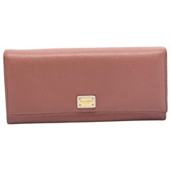 Dolce & Gabbana Staubrosa Leder-Klappe Kontinentale Brieftasche