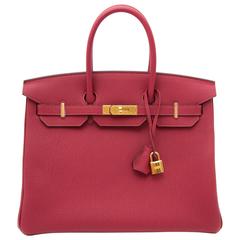 Brand New Hermes Birkin Rouge Grenat 35 Togo 11