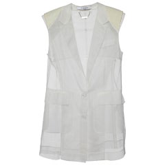 Givenchy Chaqueta blanca de malla sin mangas S