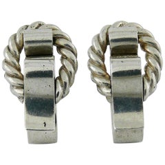 Hermès Vintage Silver Cufflinks