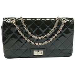 Chanel Teal Quilted Patent Leather Classic 227 Reissue 2.55 Flap Bag