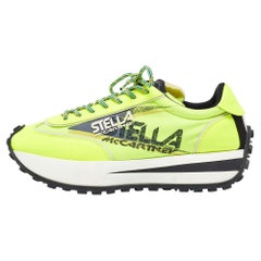 Stella McCartney Zapatillas Reclypse de tela y piel amarillo neón Talla 39