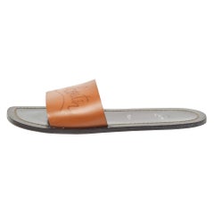 Christian Louboutin Brown Leather Coolraoul Slides Size 42