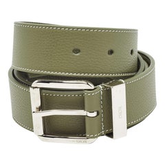Dior Green Leather Buckle Belt 105 CM
