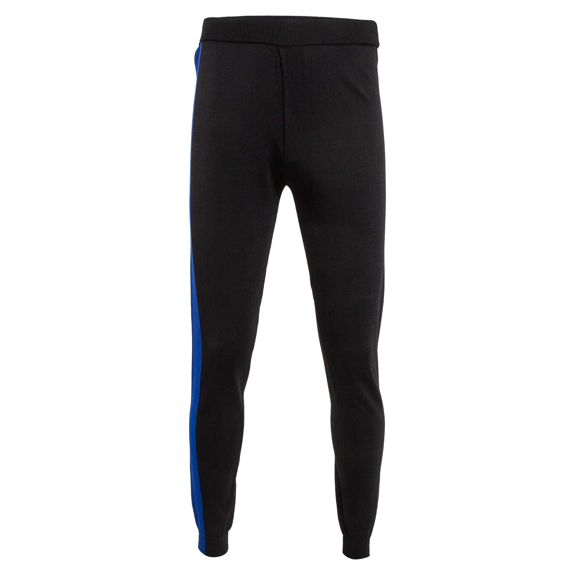 Kenzo Black Jersey Contrast Trimmed Joggers M For Sale