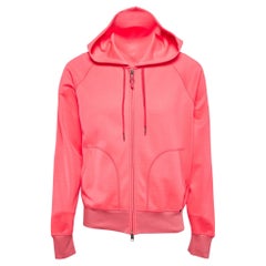 Tom Ford Neon Pink Jersey Zip-Up Hoodie Jacket XL