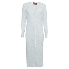 Missoni White Sequined Knit Midi Dress IT 44