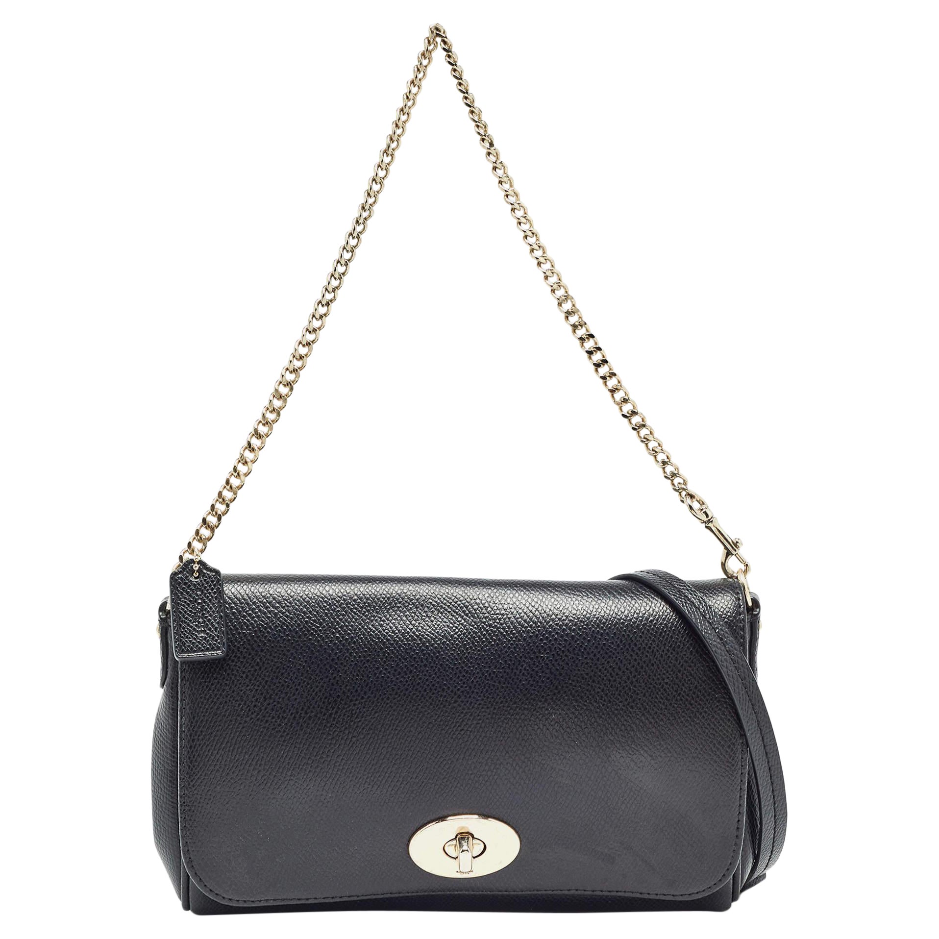 Bolso Crossbody Coach Crosstown Turnlock de piel negra en venta