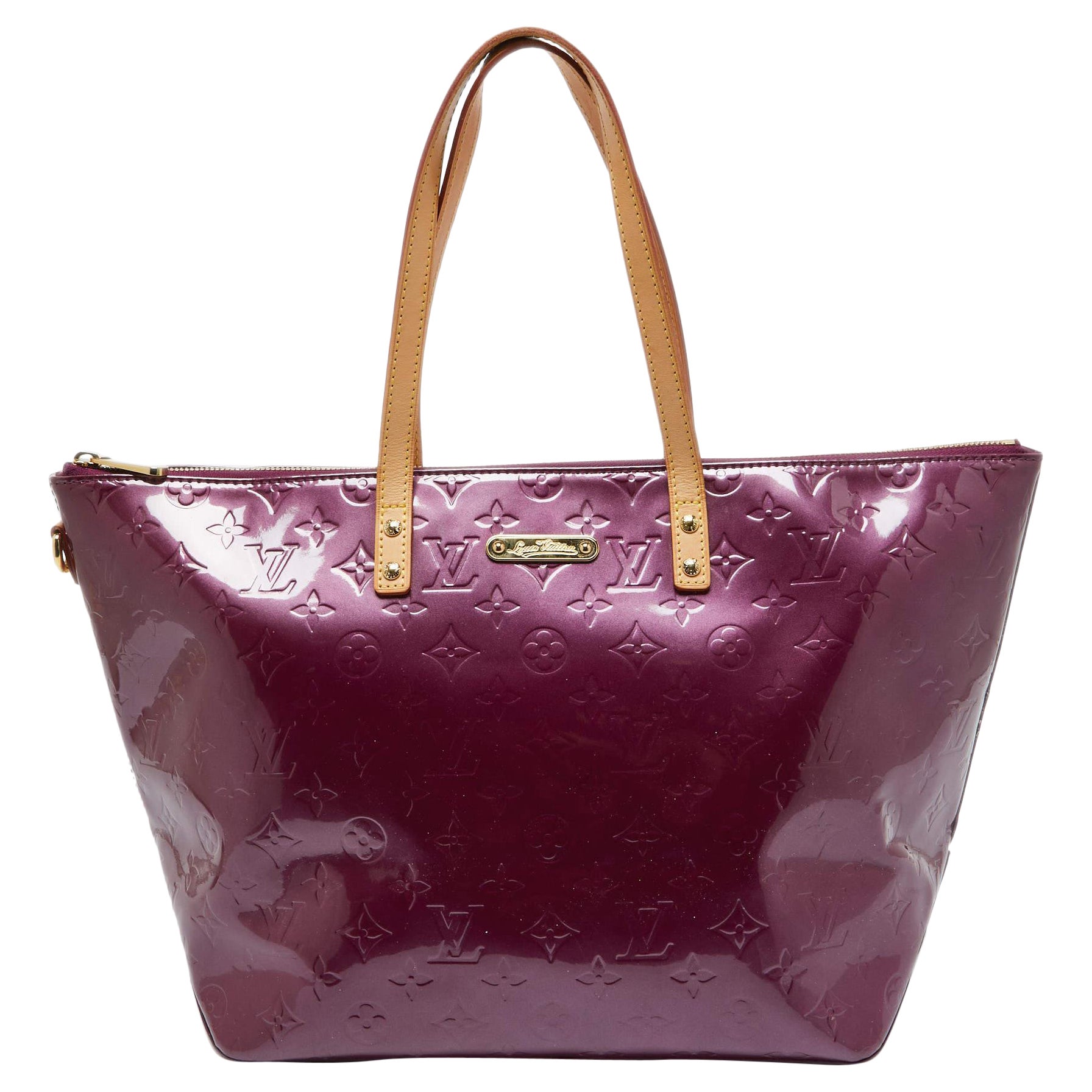 Louis Vuitton Violette Monogram Vernis Bellevue GM Bag For Sale