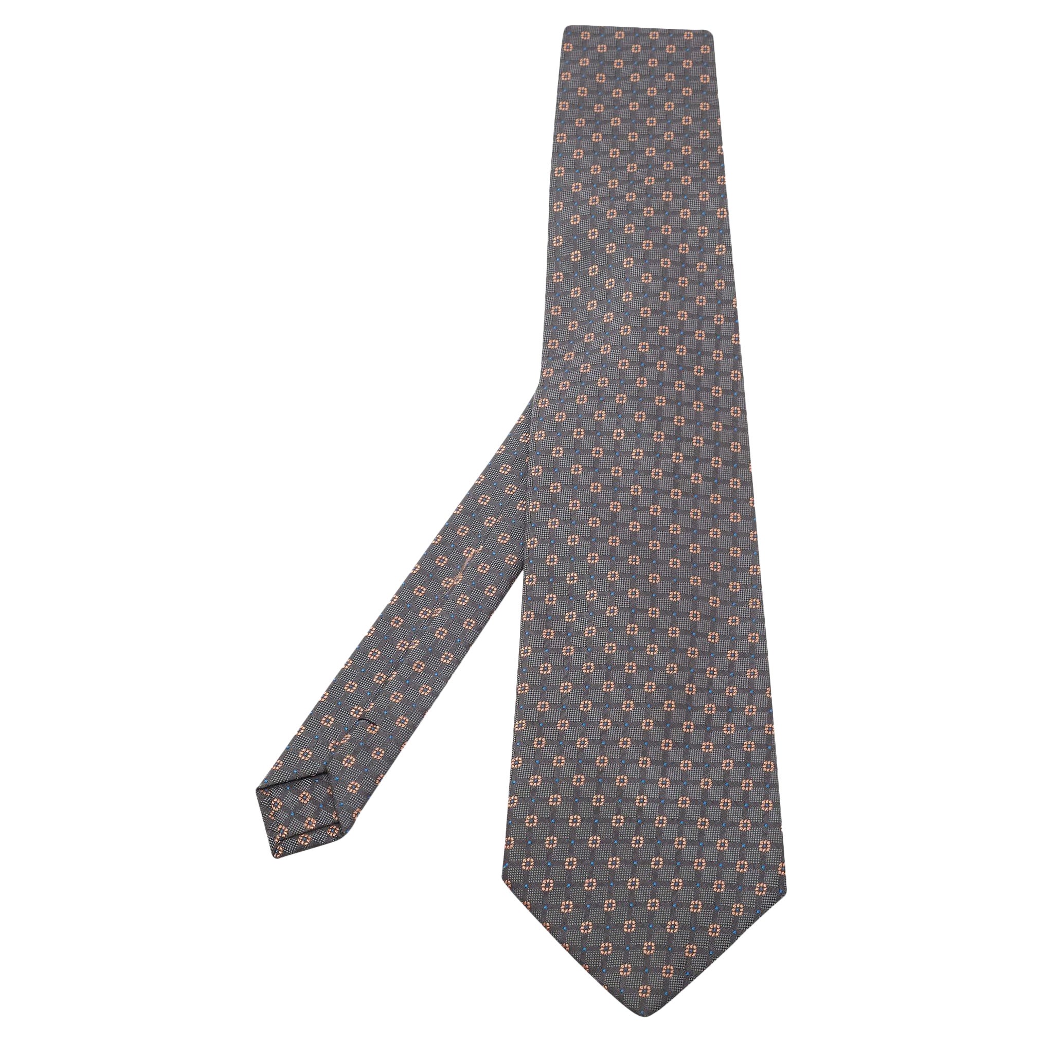 Giorgio Armani Cravatte Patterned Silk Traditional Tie