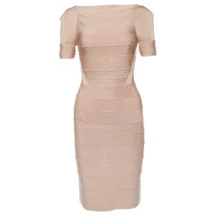 Herve Leger Roseblush Pink Bandage Jersey Mini Dress XS