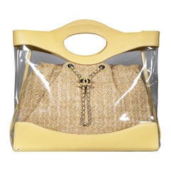 Chanel 2018-19 Yellow PVC 31 Shopping Tote Satchel