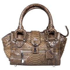 Burberry Mini Borsa in pitone marrone