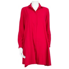 Maje Pink Long Sleeve Shirt Dress Size S