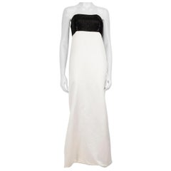 Ralph Lauren Two Tone Embellished Strapless Dress Size M