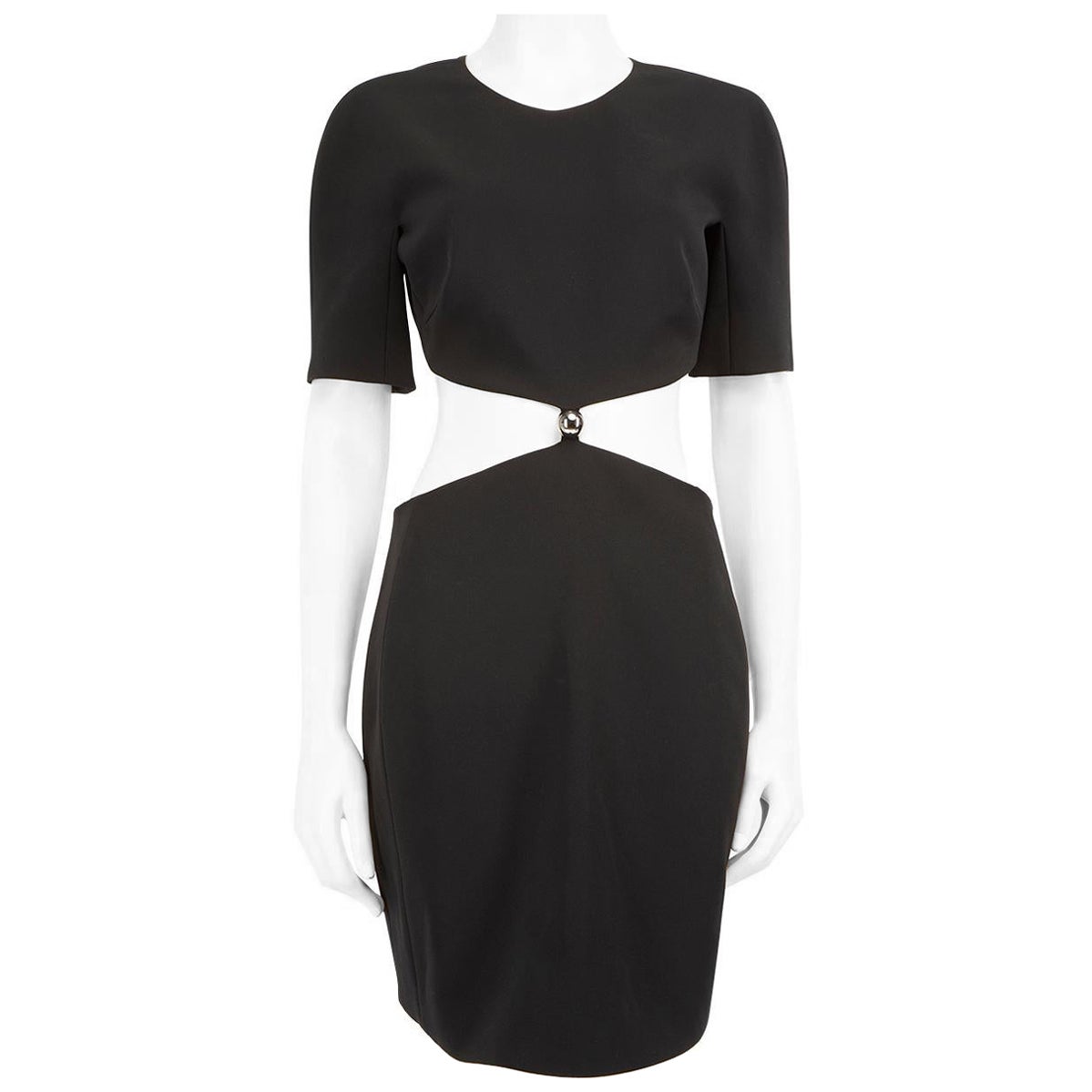 Mugler Black Cut Out Mini Dress Size M For Sale
