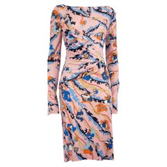 Emilio Pucci Abstract Print Long Sleeve Dress Size M