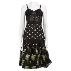Alexander McQueen 2016 - Vestito bustier ricamato con orlo a peplo - taglia S