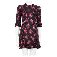 The Vampire's Wife Floral Metallic Jacquard Dress Size XS