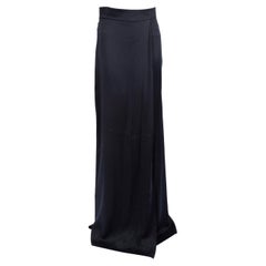 Temperley London Pantalones de seda negros de pierna ancha Talla M