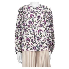 Isabel Marant Silk Floral Print Oversized Blouse Size S