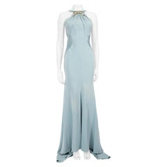 Robe embellie en soie bleue Jenny Packham, taille S