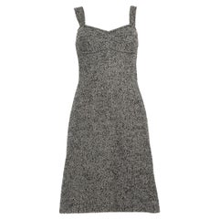 Dolce & Gabbana Grey Wool Tweed Dress Size M