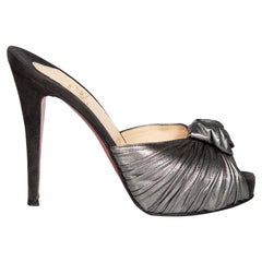 Christian Louboutin Silver Knot Detail Sandals Size IT 38