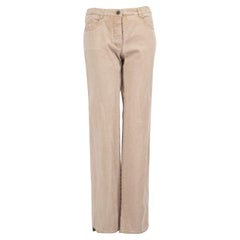 Chanel Blush Pink Denim Straight Leg Jeans Size M