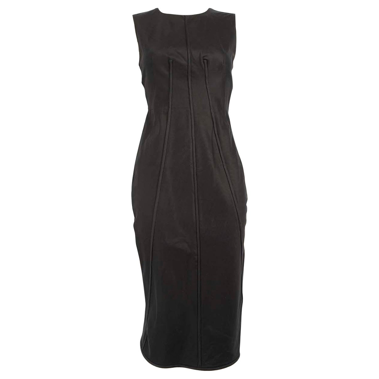 Sportmax Schwarzes Bodycon-Midikleid mit Pantoletten Größe XS im Angebot