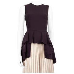 Alexander McQueen Dunkel lila Schößchen-Top Größe S