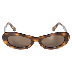 Chanel Vintage Oval Tortoiseshell Sunglasses