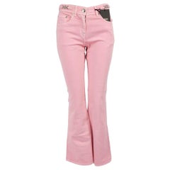 Jeans svasati in denim rosa Versace taglia XS
