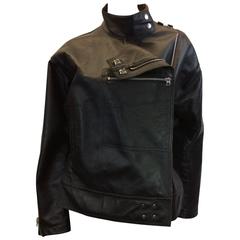 Opening Ceremony Boxy Convertible Leather Moto Jacket 7