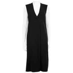Vince Black V Neck Midi Dress Size M