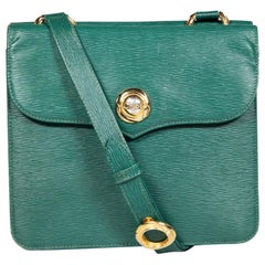 Chloé Green Leather Square Crossbody Bag