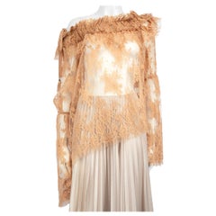 Zimmermann Top de encaje beige sin hombros Talla M