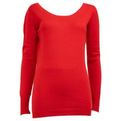 Prada Red Wool Fine Knit Jumper Size M